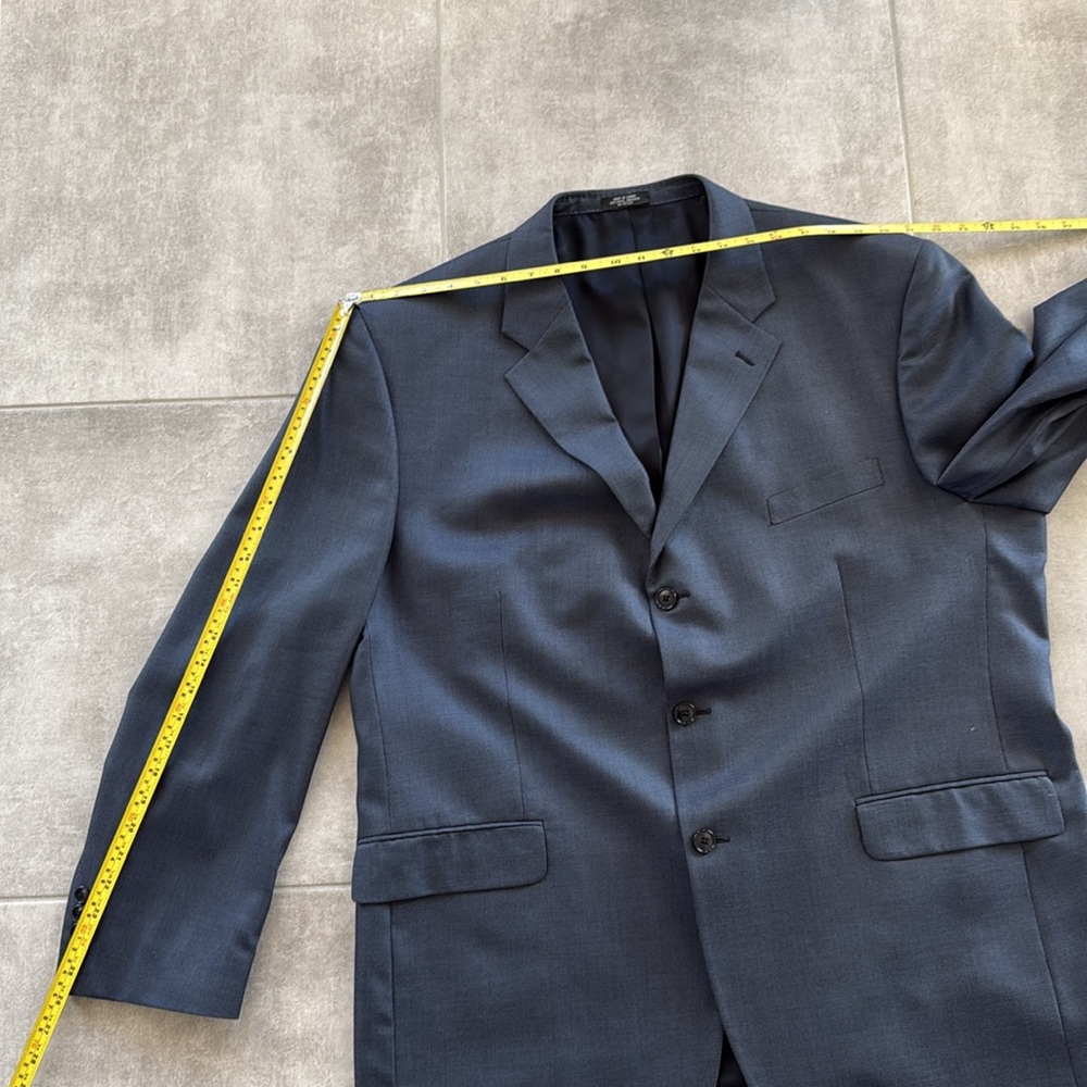 JONES NEW YORK Beautiful Plaid Blue Men's Suit - Excellent Condition - Picture 11 of 14